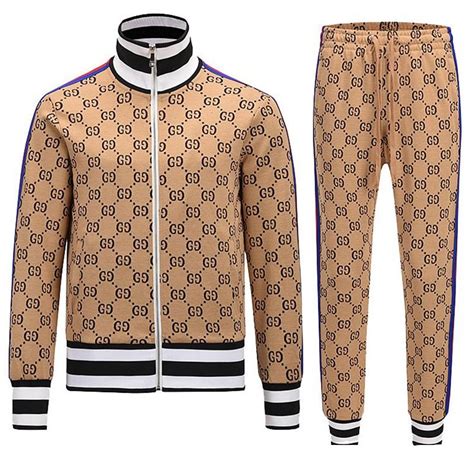 gucci tracksuit men|gucci men's tracksuit set.